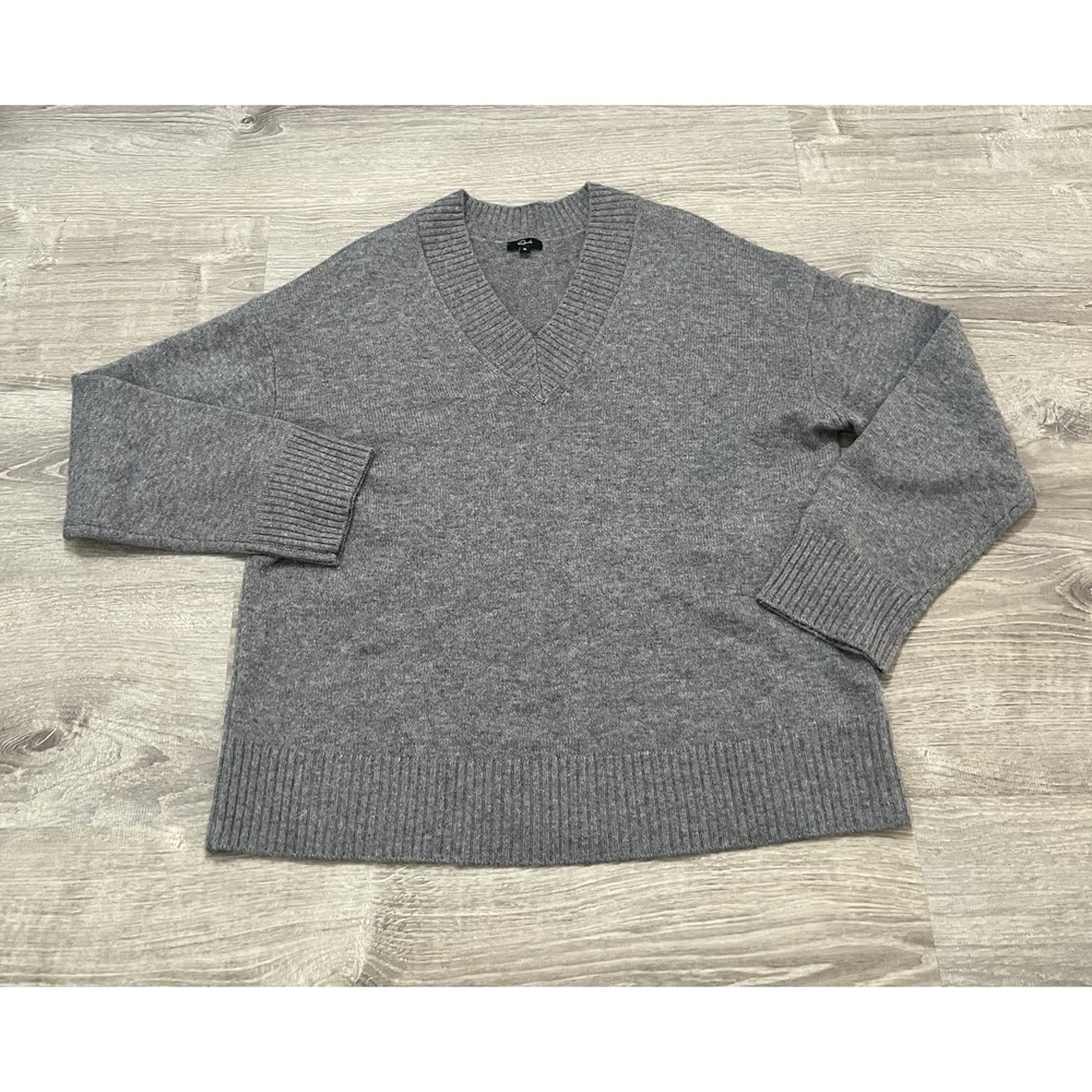 Rails Women's Michelle Wool Cashmere Sweater Heather Grey Size XL